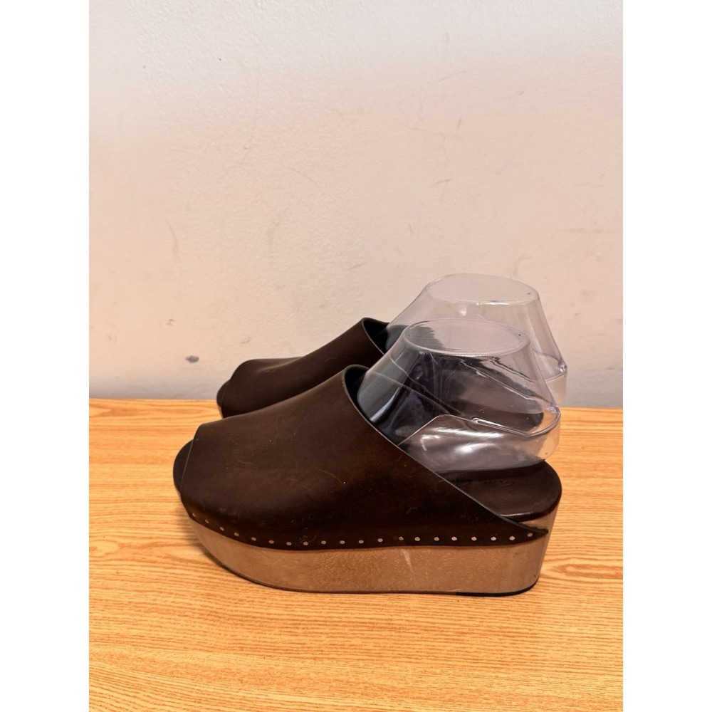 Rick Owens Open Toe Clogs Women Sz EU 39.5 Mule Platform Sabot Brown
